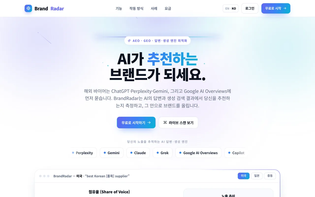 BrandRadar (브랜드레이더) 미리보기